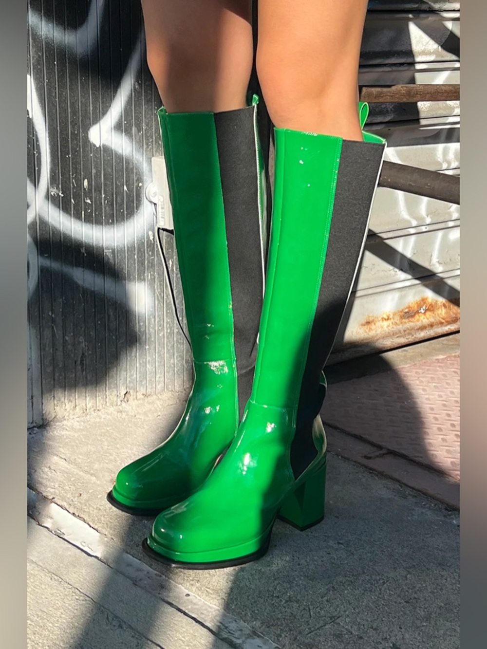 Wray Knee High Boots - Kelly Green NEW